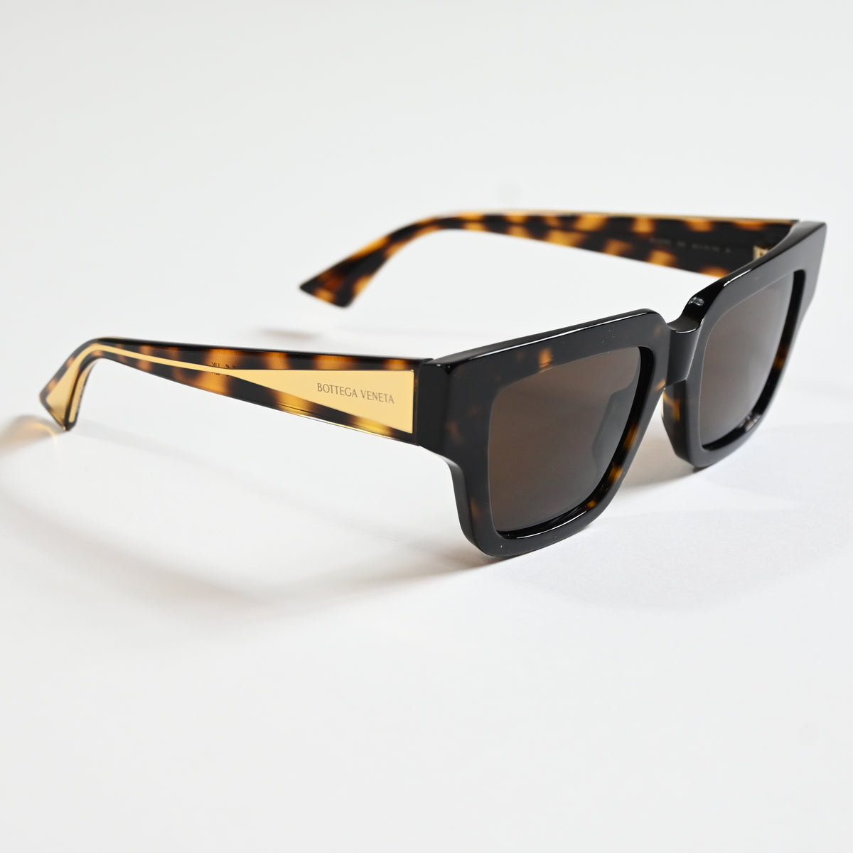 Bottega BV1276S 002 Womens Authentic Sunglasses Havana/Gold, 52mm - New