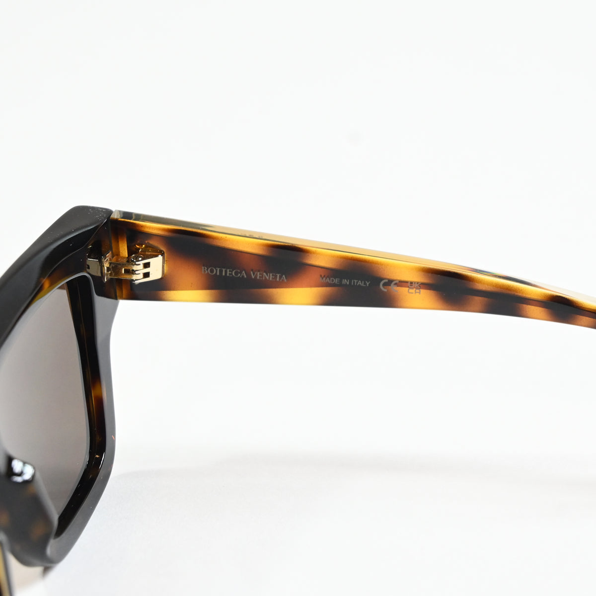 Bottega BV1276S 002 Womens Authentic Sunglasses Havana/Gold, 52mm - New