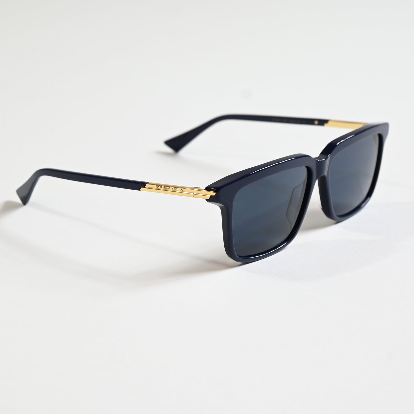 Bottega BV1261S 003 Mens Authentic Sunglasses Blue/Gold, 56mm - New