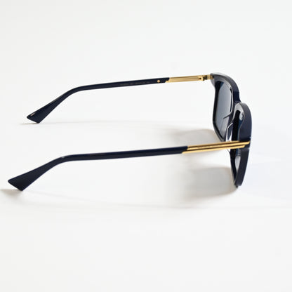 Bottega BV1261S 003 Mens Authentic Sunglasses Blue/Gold, 56mm - New