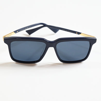 Bottega BV1261S 003 Mens Authentic Sunglasses Blue/Gold, 56mm - New