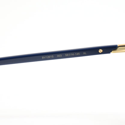 Bottega BV1261S 003 Mens Authentic Sunglasses Blue/Gold, 56mm - New