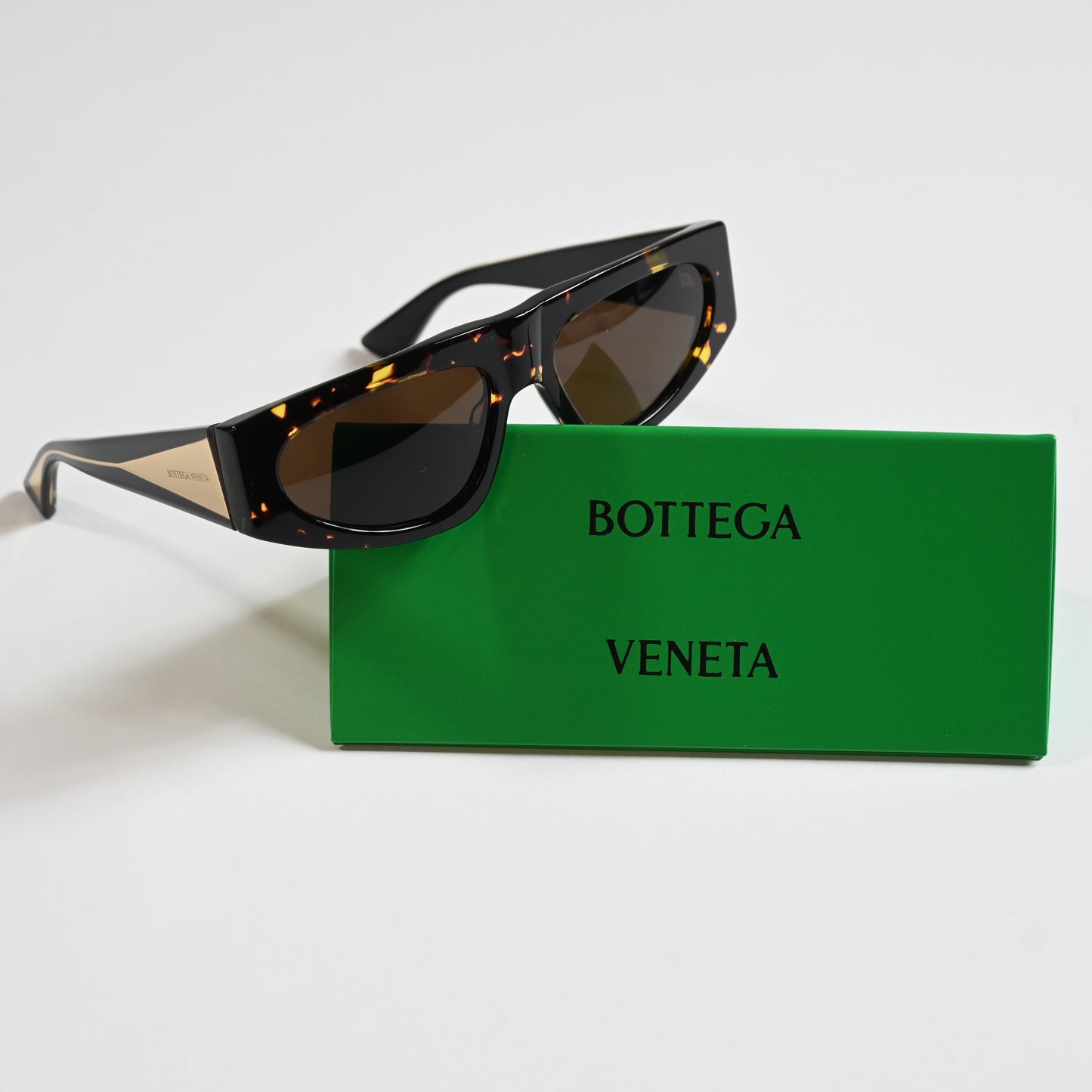 Bottega BV1277S 002 Womens Authentic Sunglasses Havana/Gold, 57mm - New