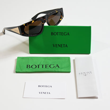 Bottega BV1277S 002 Womens Authentic Sunglasses Havana/Gold, 57mm - New