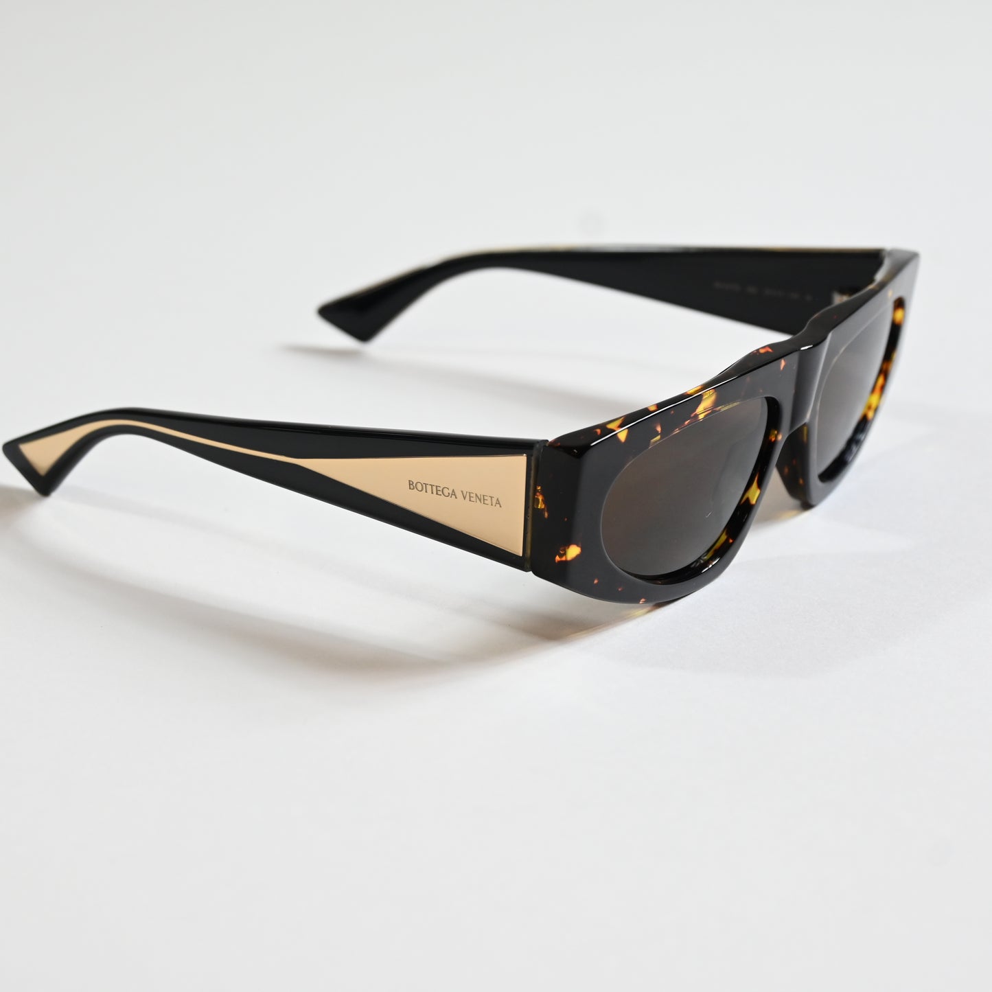 Bottega BV1277S 002 Womens Authentic Sunglasses Havana/Gold, 57mm - New