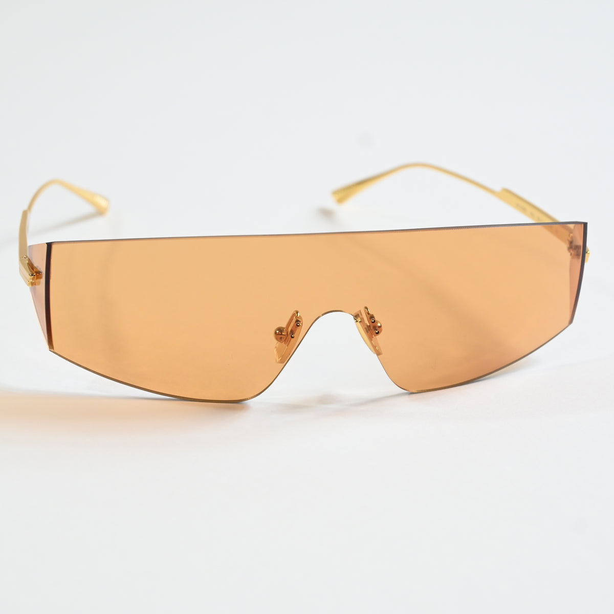 Bottega BV1299S 002 Unisex Authentic Sunglasses Gold/Orange, 99mm - New