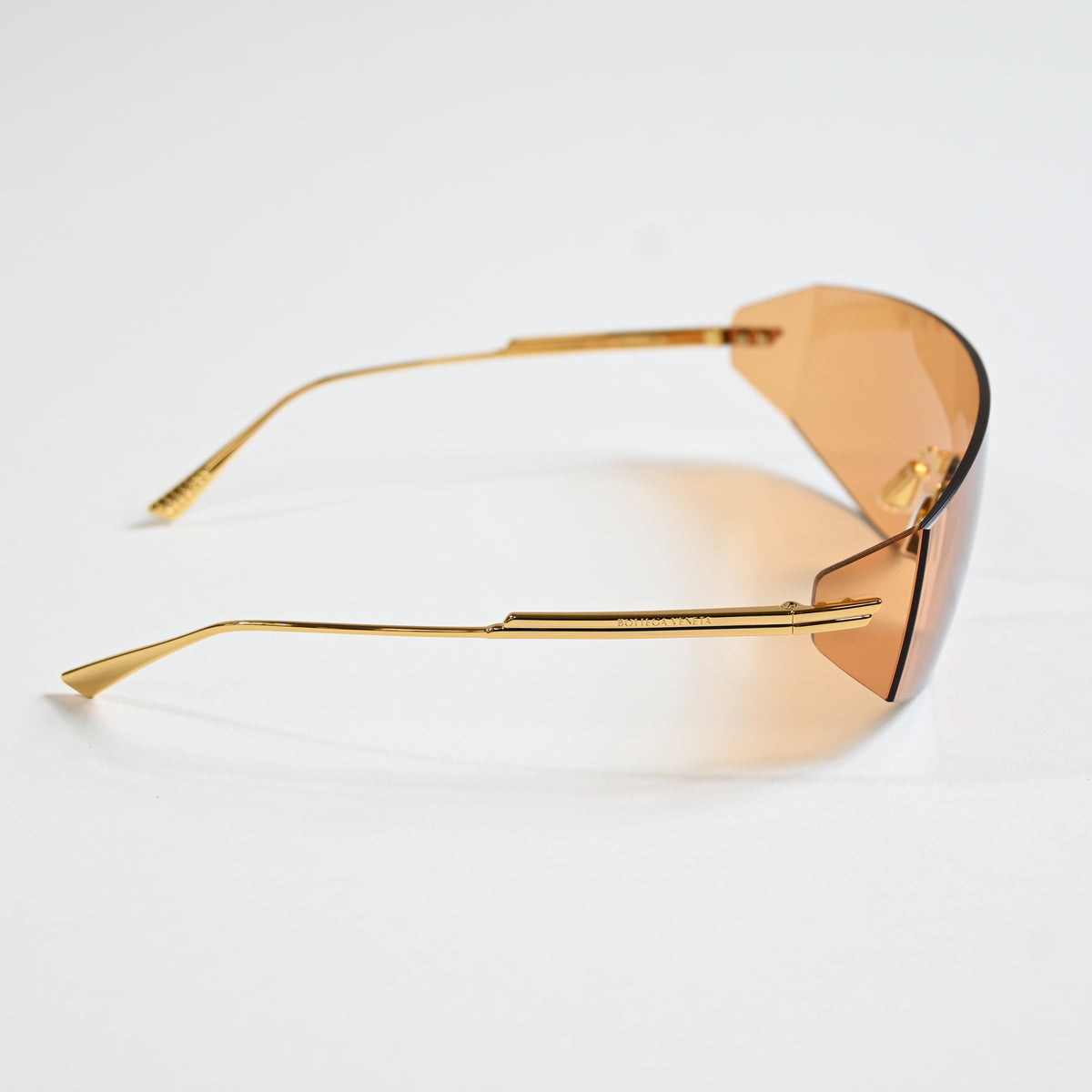 Bottega BV1299S 002 Unisex Authentic Sunglasses Gold/Orange, 99mm - New