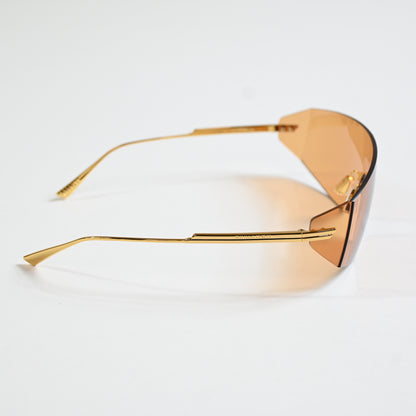 Bottega BV1299S 002 Unisex Authentic Sunglasses Gold/Orange, 99mm - New