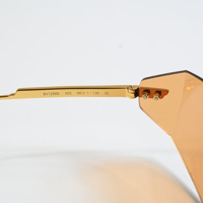 Bottega BV1299S 002 Unisex Authentic Sunglasses Gold/Orange, 99mm - New