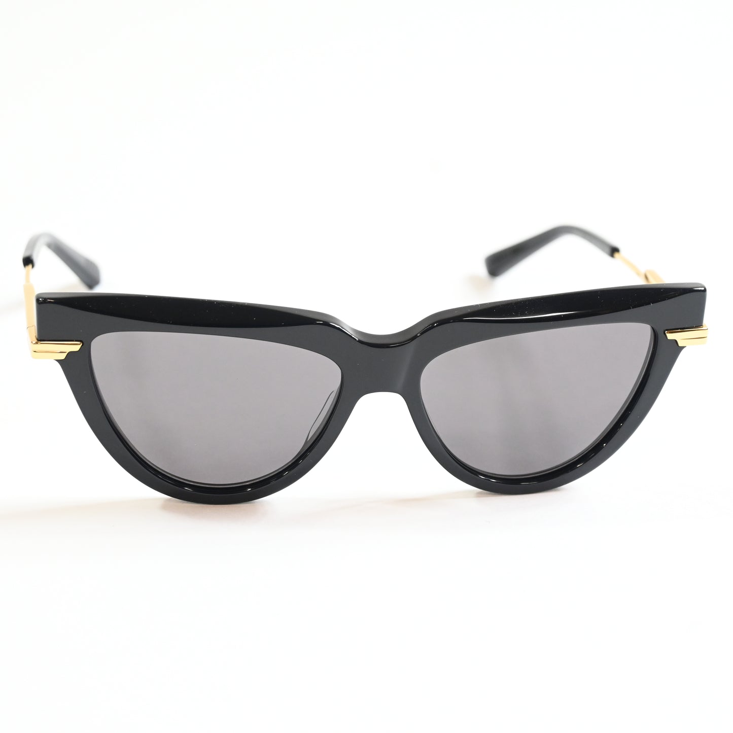 Bottega BV1265S 001 Womens Authentic Sunglasses Black/Gold, 54mm - New