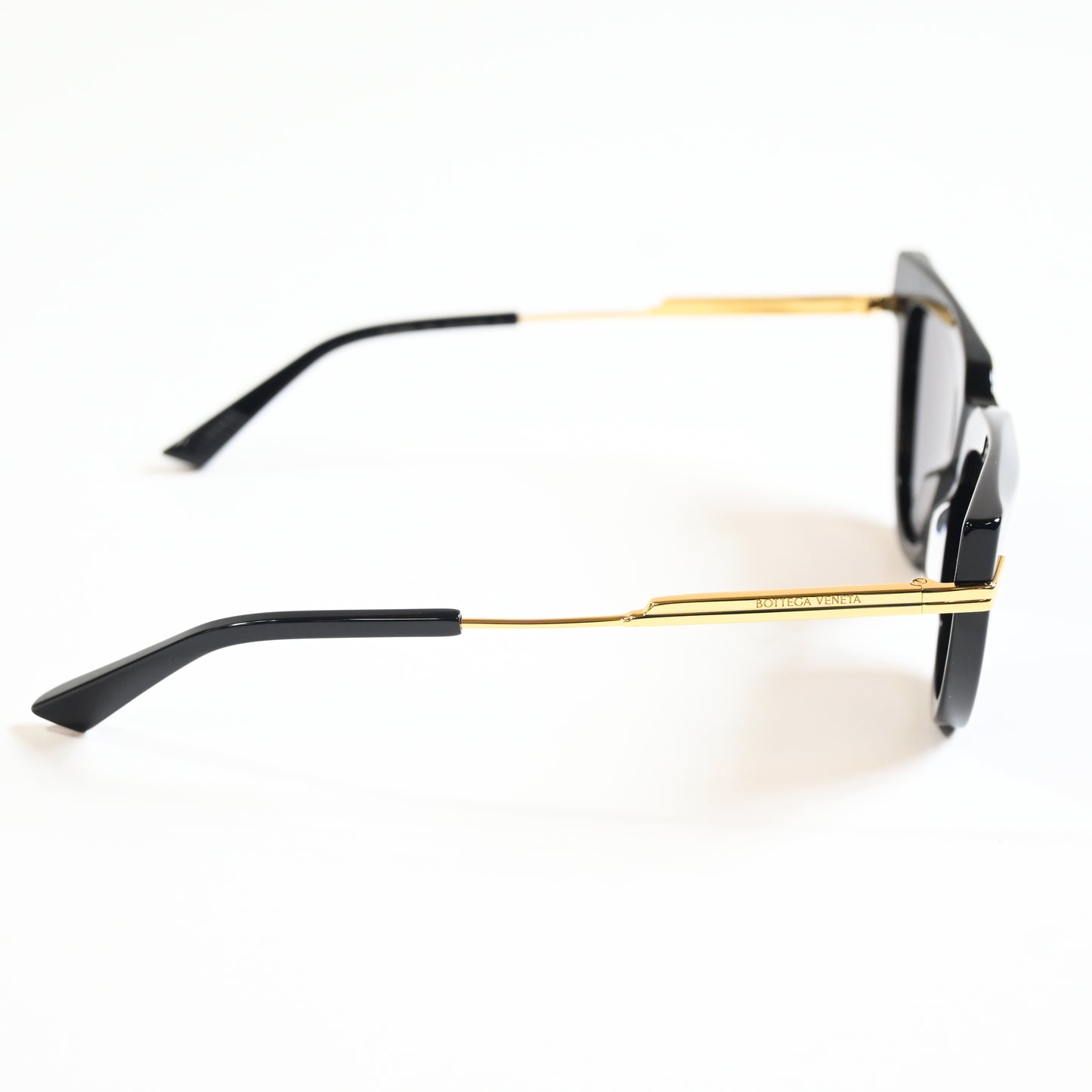 Bottega BV1265S 001 Womens Authentic Sunglasses Black/Gold, 54mm - New