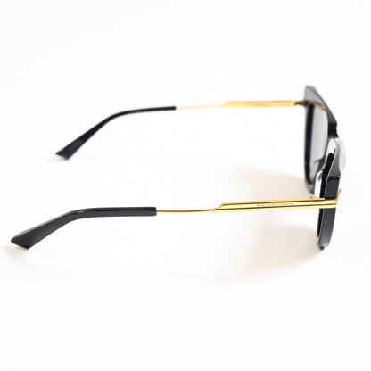 Bottega BV1265S 001 Womens Authentic Sunglasses Black/Gold, 54mm - New