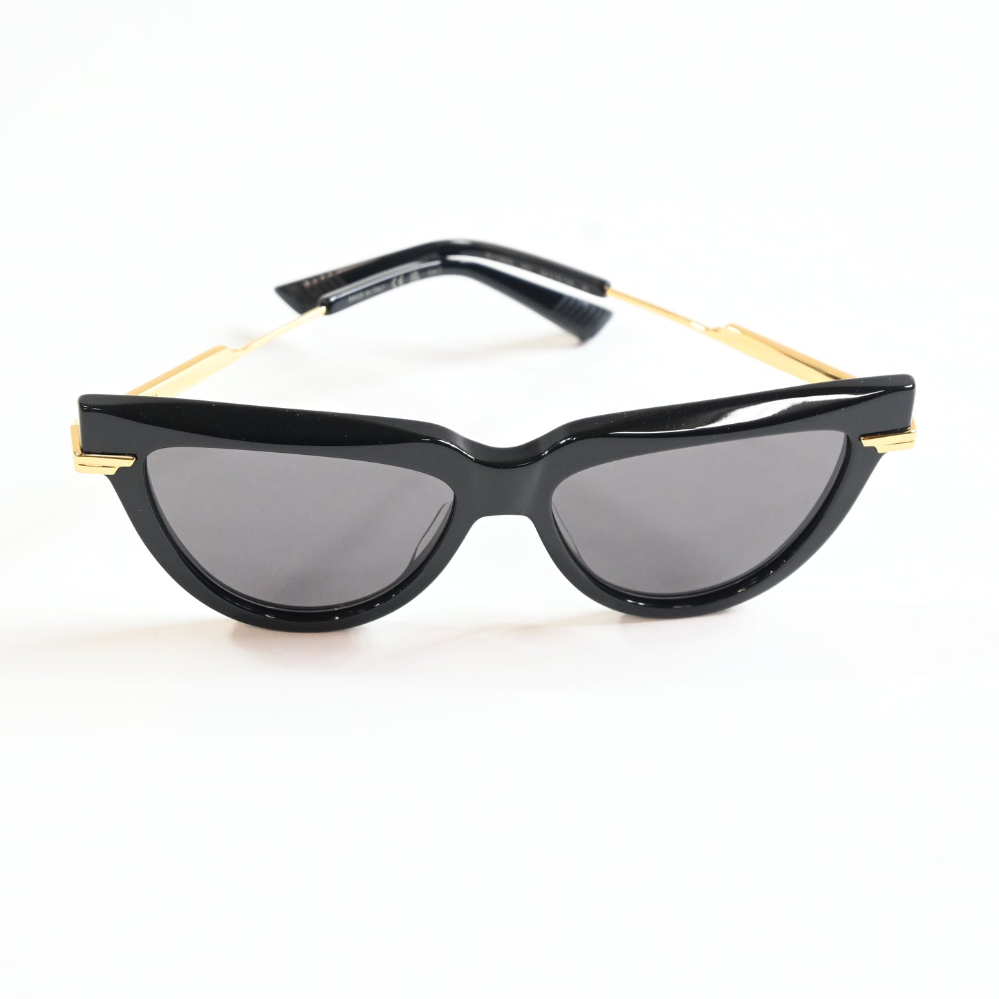 Bottega BV1265S 001 Womens Authentic Sunglasses Black/Gold, 54mm - New