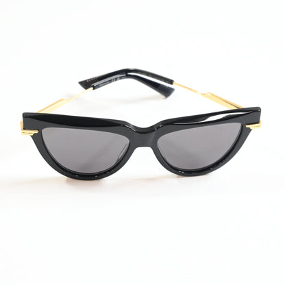 Bottega BV1265S 001 Womens Authentic Sunglasses Black/Gold, 54mm - New