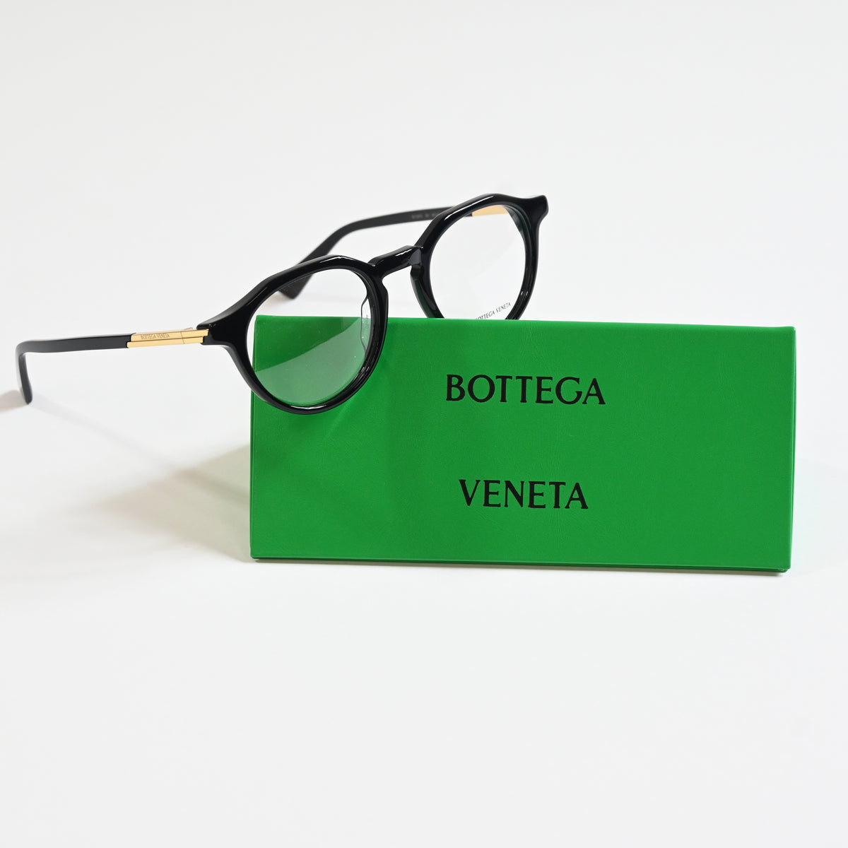 Bottega BV1263O 001 Men's Authentic Eyeglasses Black/Gold, 48mm - New