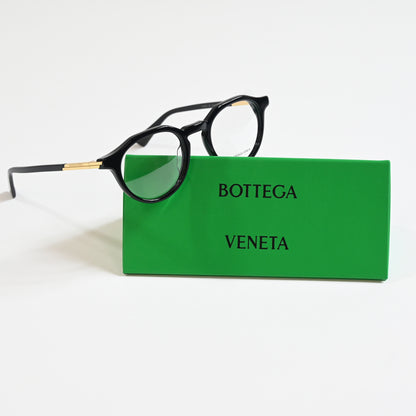Bottega BV1263O 001 Men's Authentic Eyeglasses Black/Gold, 48mm - New