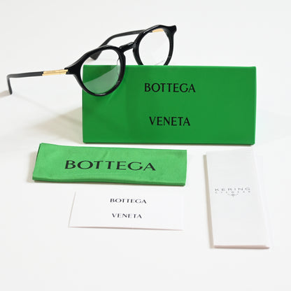Bottega BV1263O 001 Men's Authentic Eyeglasses Black/Gold, 48mm - New