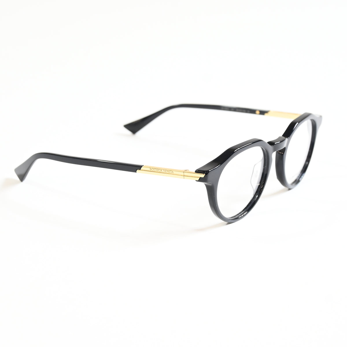 Bottega BV1263O 001 Men's Authentic Eyeglasses Black/Gold, 48mm - New