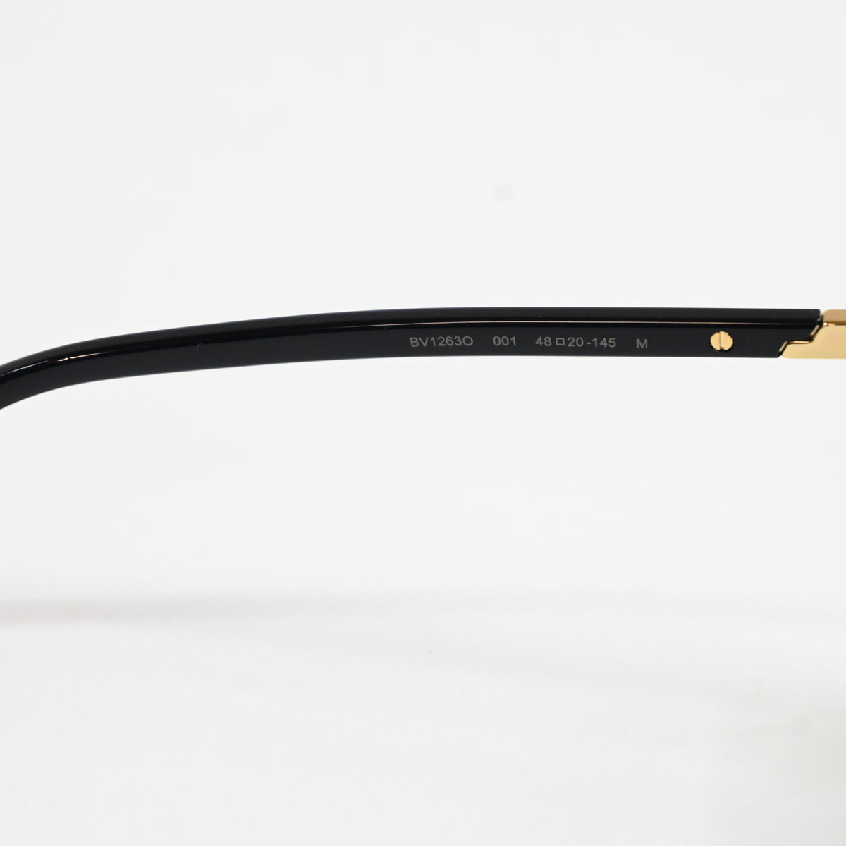 Bottega BV1263O 001 Men's Authentic Eyeglasses Black/Gold, 48mm - New