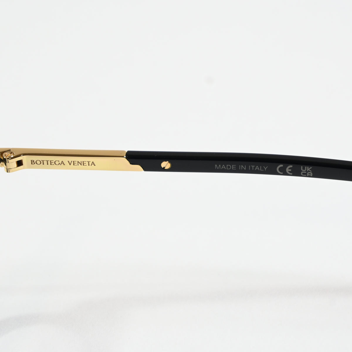 Bottega BV1263O 001 Men's Authentic Eyeglasses Black/Gold, 48mm - New