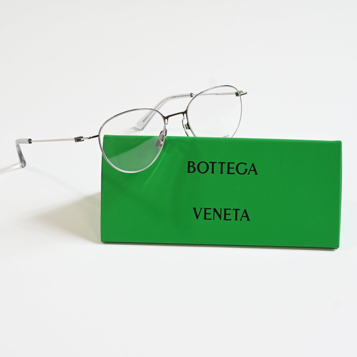 Bottega BV1269O 003 Mens Authentic Eyeglasses Silver, 50mm - New