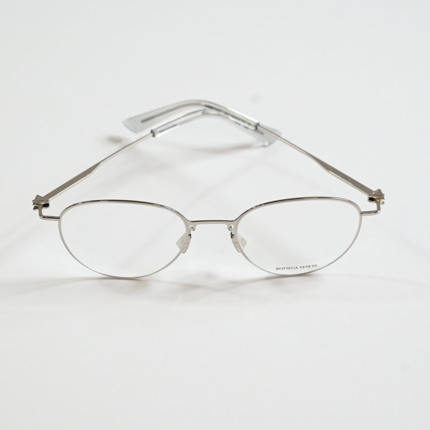 Bottega BV1269O 003 Mens Authentic Eyeglasses Silver, 50mm - New