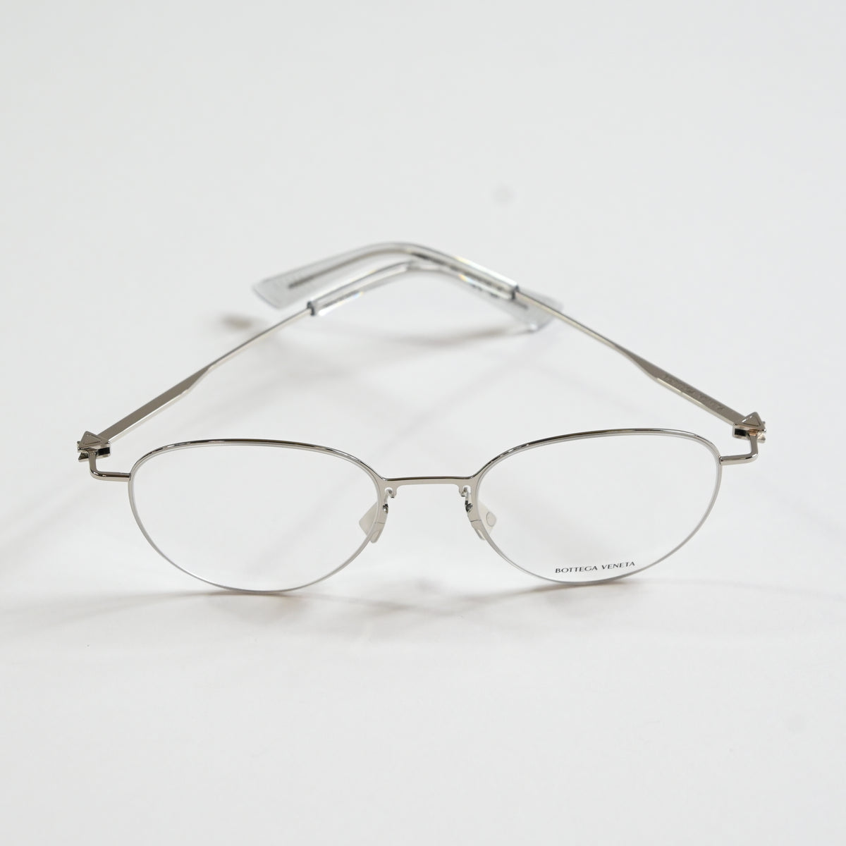 Bottega BV1269O 003 Mens Authentic Eyeglasses Silver, 50mm - New