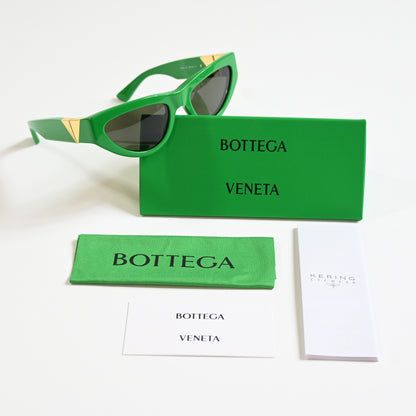 Bottega BV1176S 003 Womens Authentic Sunglasses Lime/Gold, 55mm - New