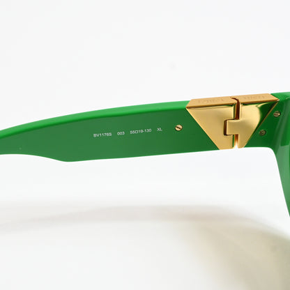 Bottega BV1176S 003 Womens Authentic Sunglasses Lime/Gold, 55mm - New