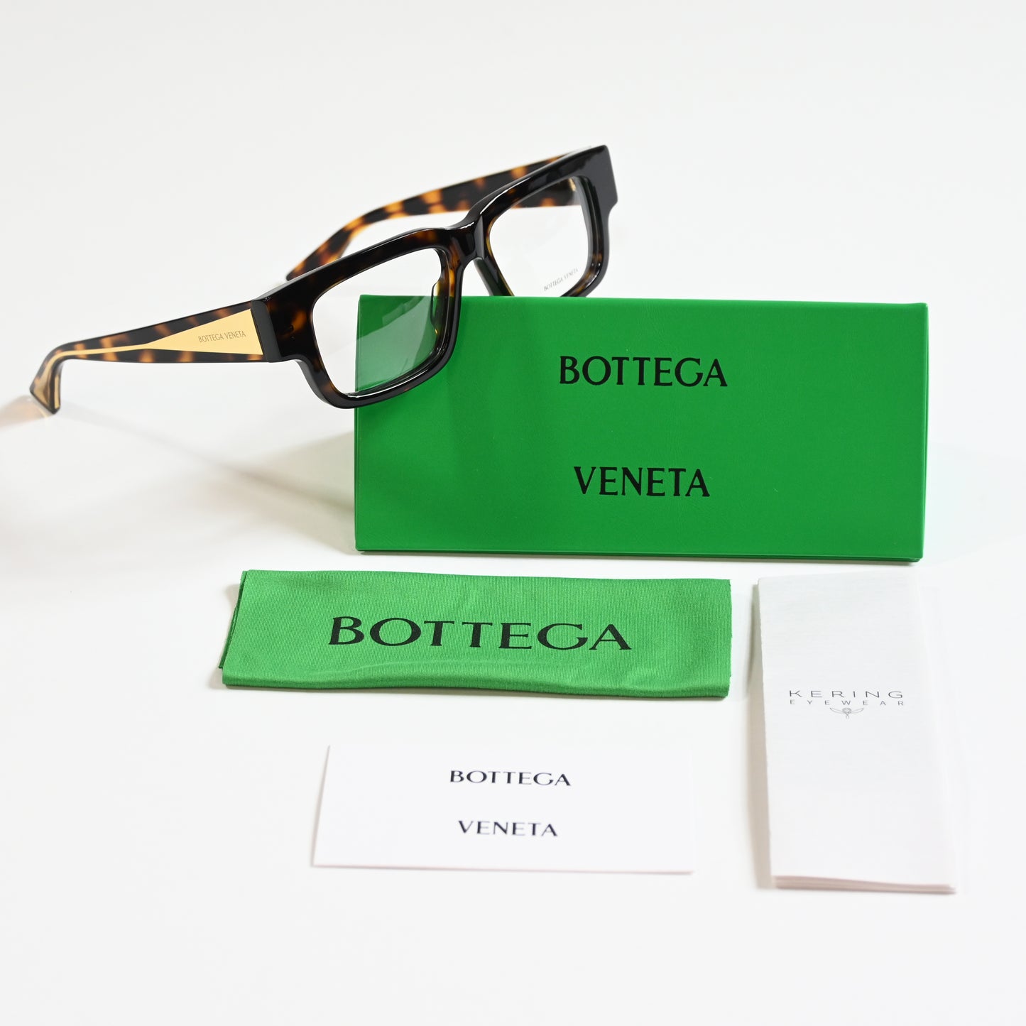 Bottega BV1280O 002 Womens Authentic Eyeglasses Havana/Gold, 51mm - New