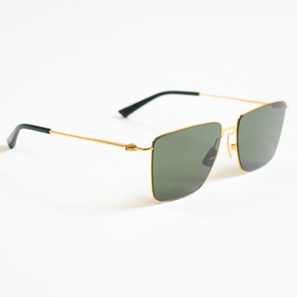 Bottega BV1267S 004 Mens Authentic Sunglasses Gold/Green, 58mm - New
