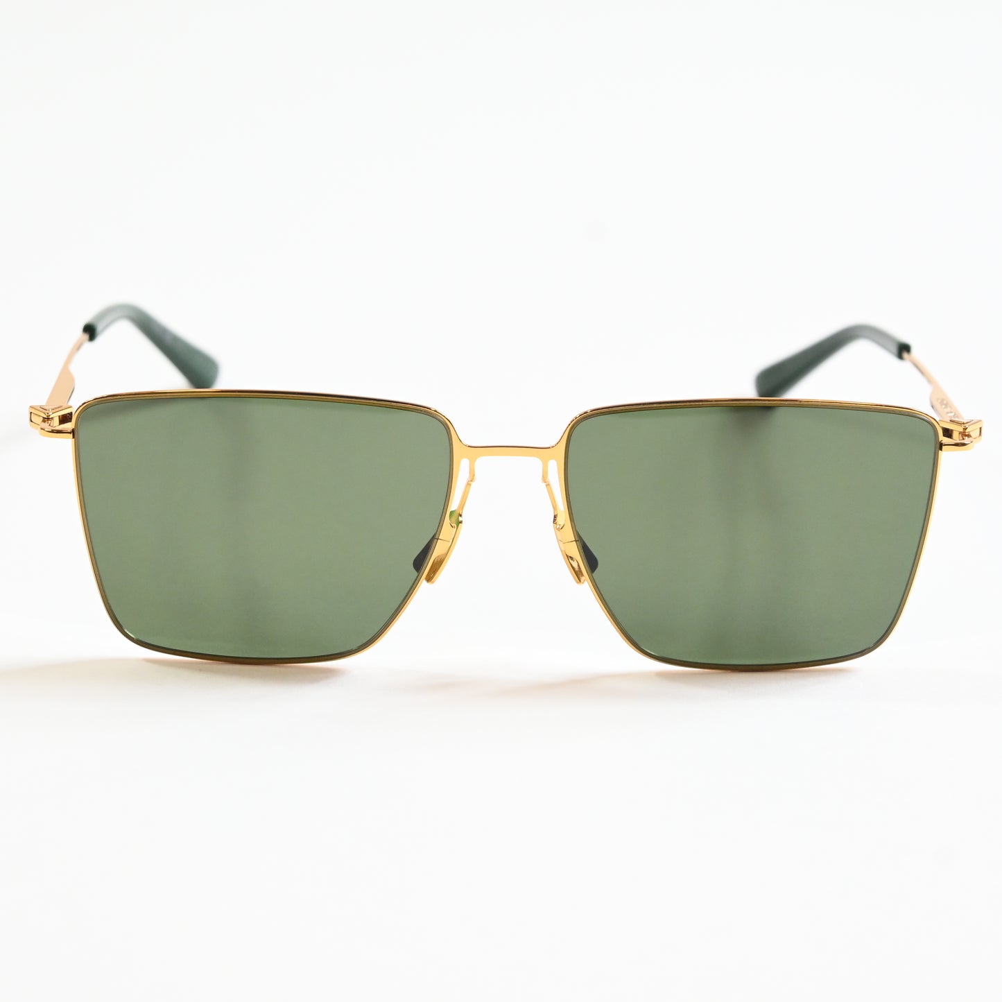 Bottega BV1267S 004 Mens Authentic Sunglasses Gold/Green, 58mm - New