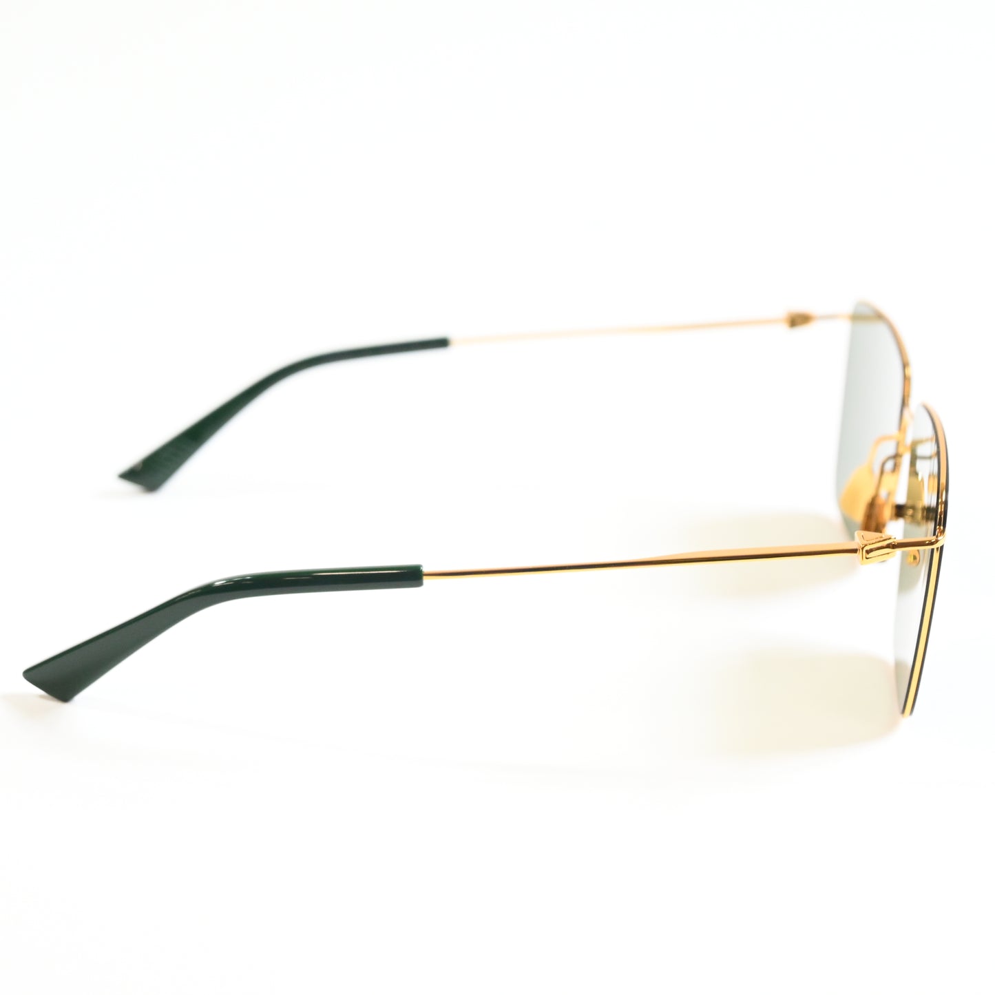 Bottega BV1267S 004 Mens Authentic Sunglasses Gold/Green, 58mm - New