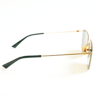 Bottega BV1267S 004 Mens Authentic Sunglasses Gold/Green, 58mm - New