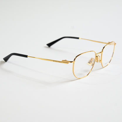 Bottega BV1301O 001 Unisex Authentic Eyeglasses Gold, 50mm Optical Frames - New
