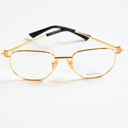 Bottega BV1301O 001 Unisex Authentic Eyeglasses Gold, 50mm Optical Frames - New