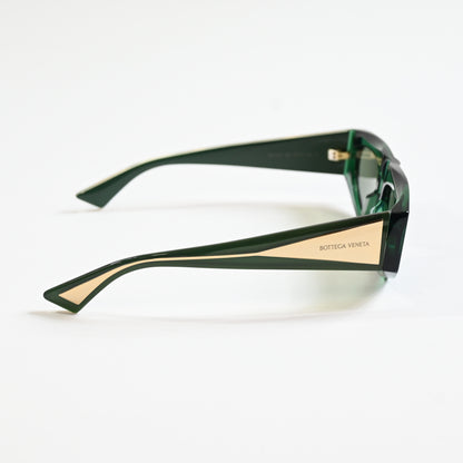 Bottega BV1277S 003 Womens Authentic Sunglasses Green/Gold, 57mm - New