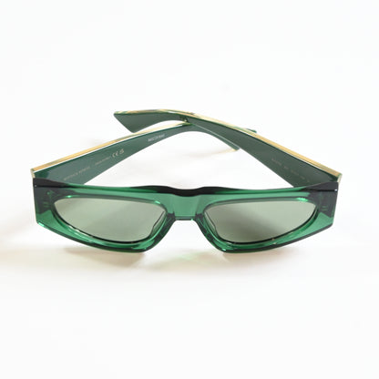 Bottega BV1277S 003 Womens Authentic Sunglasses Green/Gold, 57mm - New
