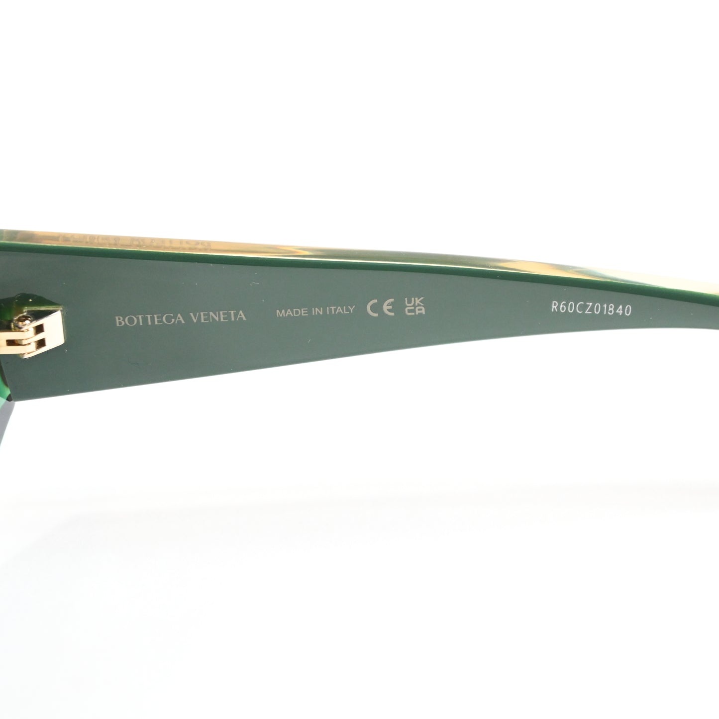 Bottega BV1277S 003 Womens Authentic Sunglasses Green/Gold, 57mm - New
