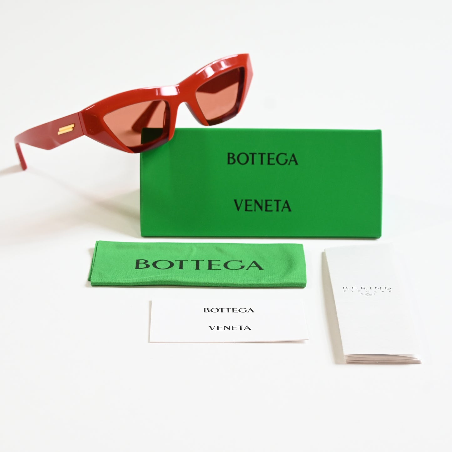 Bottega BV1219S 004 Womens Authentic Sunglasses Orange/Gold, 53mm - New
