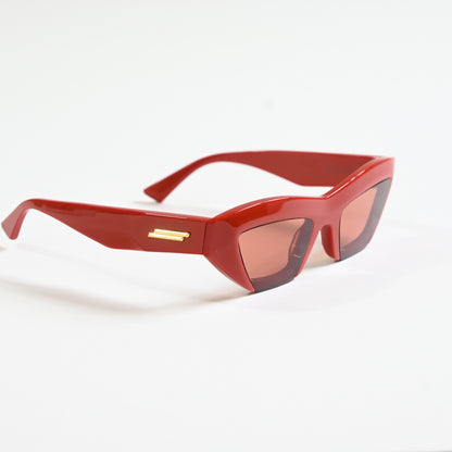 Bottega BV1219S 004 Womens Authentic Sunglasses Orange/Gold, 53mm - New