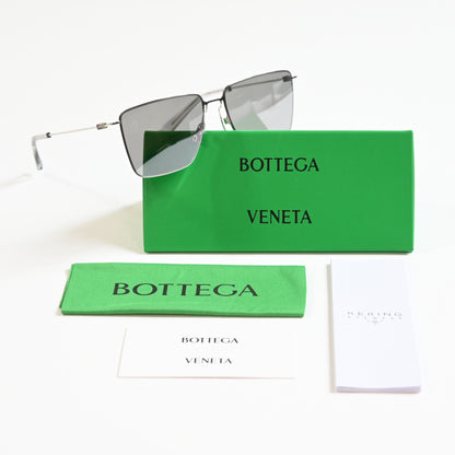 Bottega BV1267S 003 Mens Authentic Sunglasses Silver, 58mm - New