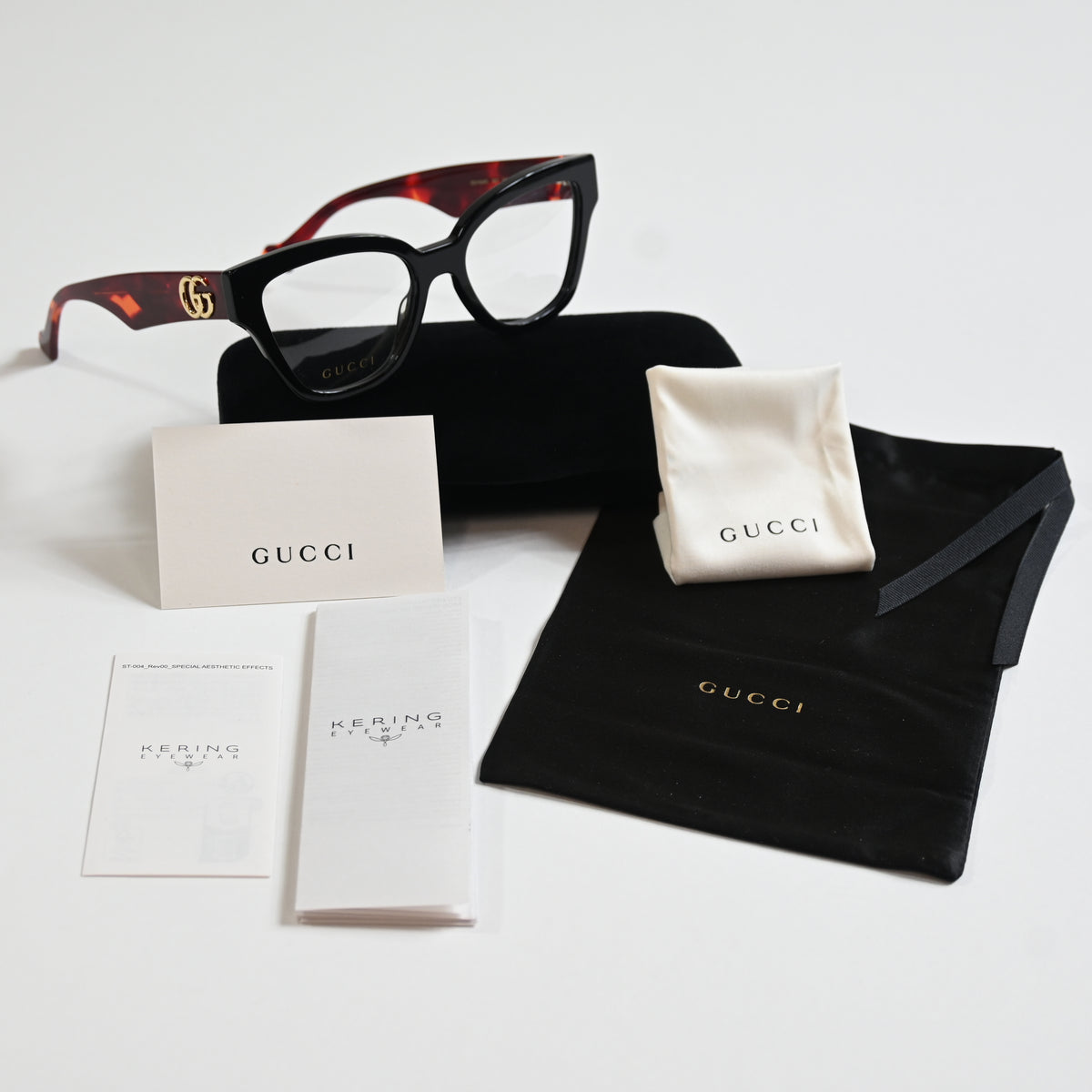 Gucci GG1424O 007 Womens Authentic Eyeglasses Havana Black/Havana, 54mm - New