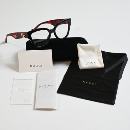 Gucci GG1424O 007 Womens Authentic Eyeglasses Havana Black/Havana, 54mm - New