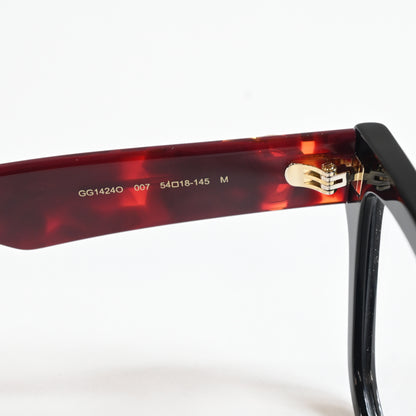 Gucci GG1424O 007 Womens Authentic Eyeglasses Havana Black/Havana, 54mm - New