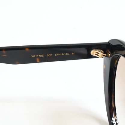 Gucci GG1170S 002 Womens Authentic Sunglasses Havana/Brown, 54mm - New