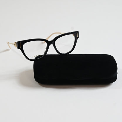 Gucci GG1205O 001 Womens Authentic Eyeglasses Black/Gold, 52mm - New
