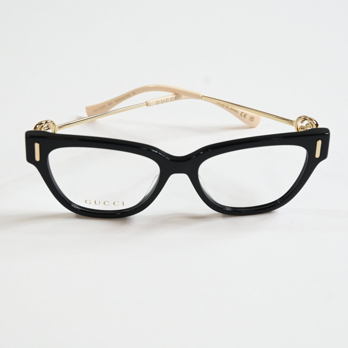 Gucci GG1205O 001 Womens Authentic Eyeglasses Black/Gold, 52mm - New