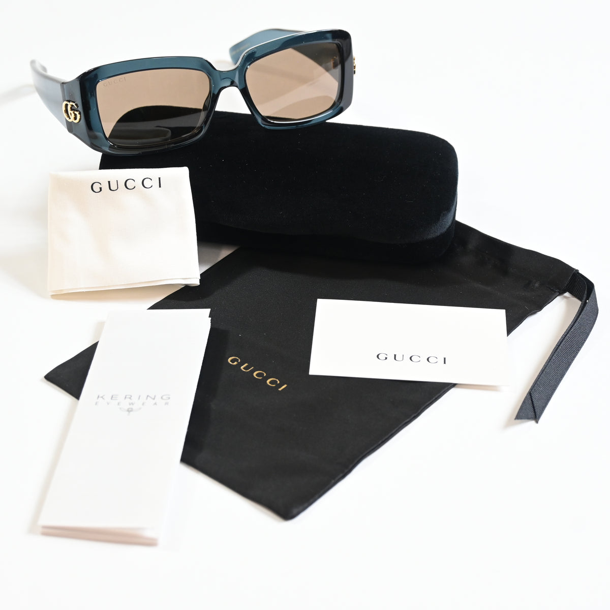 Gucci GG1403S 003 Womens Authentic Sunglasses Dark Blue/Bronze, 54mm - New