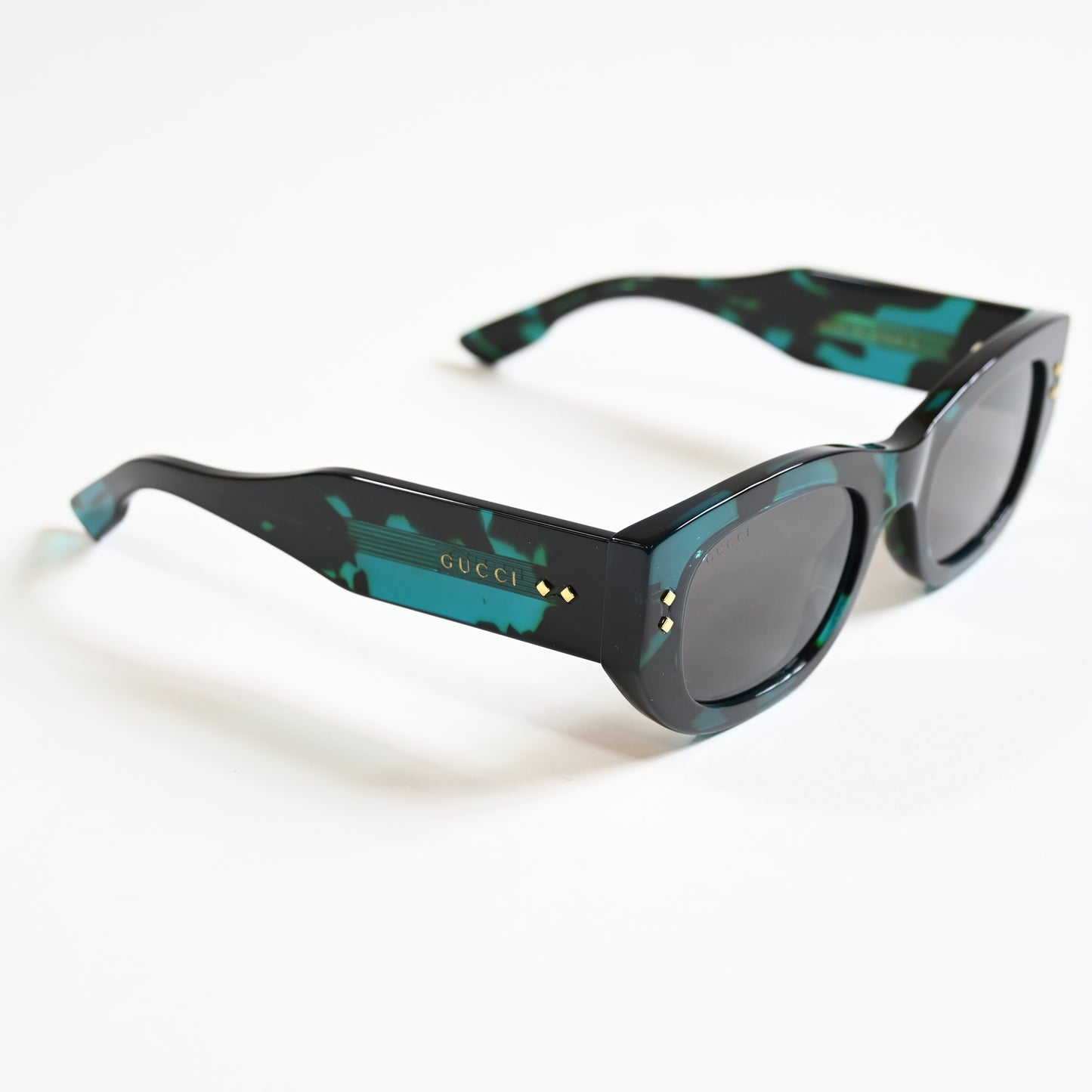 Gucci GG1215S 001 Womens Authentic Sunglasses Blue Havana, 51mm - New